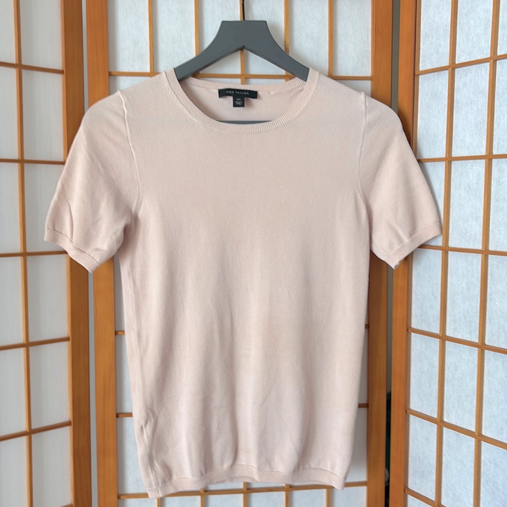 The Sweater Tee - Ann Taylor - Blush Pink - Size XXS